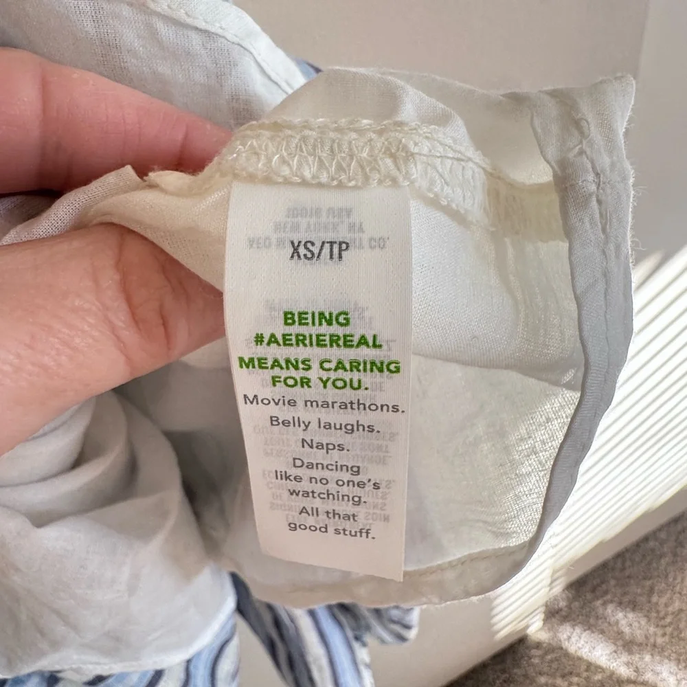 Aerie Striped Tiered Maxi Dress Sz XS - Picture 7 of 9